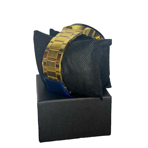 Mens Gold Big Dial Face fashion Watch Tactical Bling Sport beauty Baller Money 2 - Picture 3 of 4